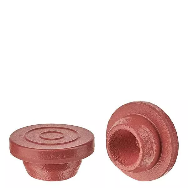 Injektionsstopfen 20mm rot aus Brombutyl