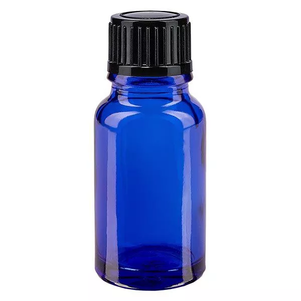 10ml blaue Tropfflasche STD schwarz/1mm ApoGlas