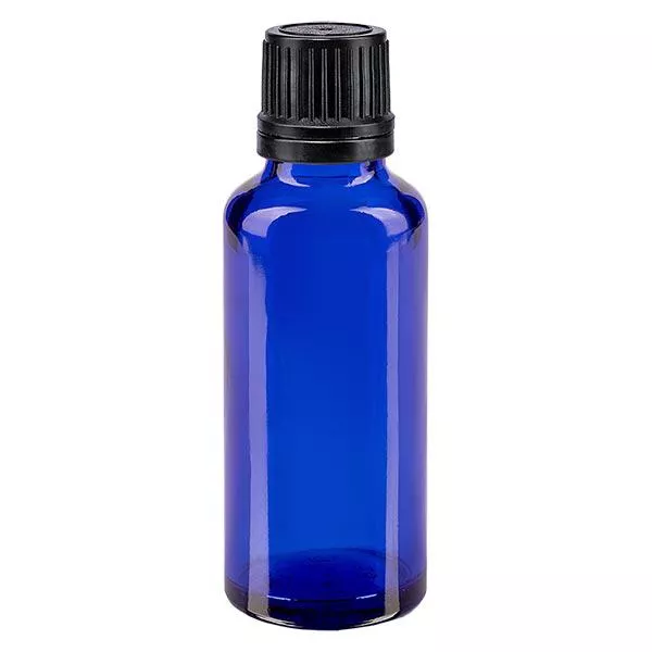 30ml blaue (Glo.)Flasche GR OV schwarz/8mm ApoGlas