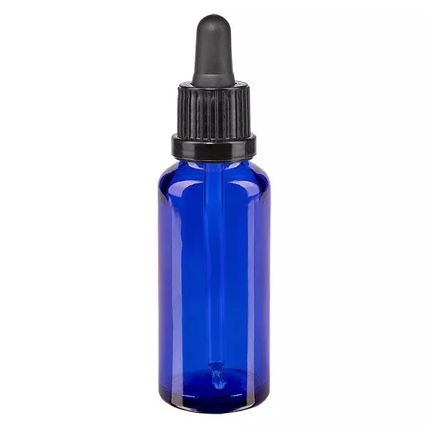 30ml blaue Pipettenflasche OV schwarz ApoGlas