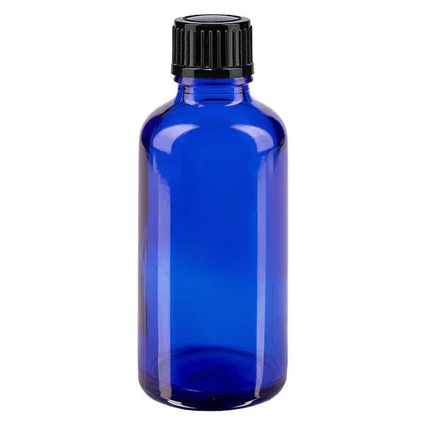 50ml blaue Tropfflasche STD schwarz/1mm ApoGlas