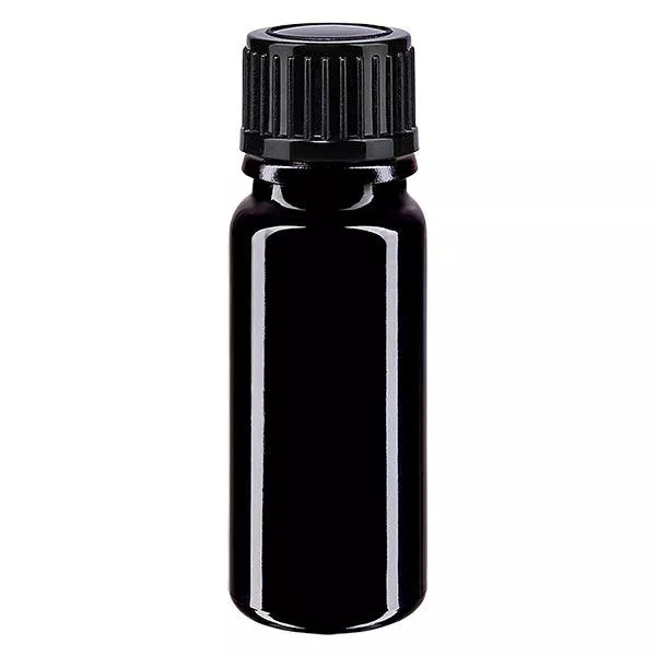 Apothekenfl. viol. 10ml Schraubv. schwarz St