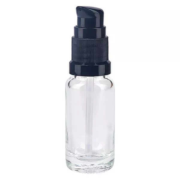 10ml klare Pumpflasche STD schwarz ApoGlas