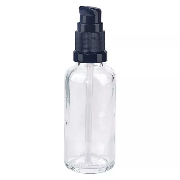 30ml klare Pumpflasche STD schwarz ApoGlas