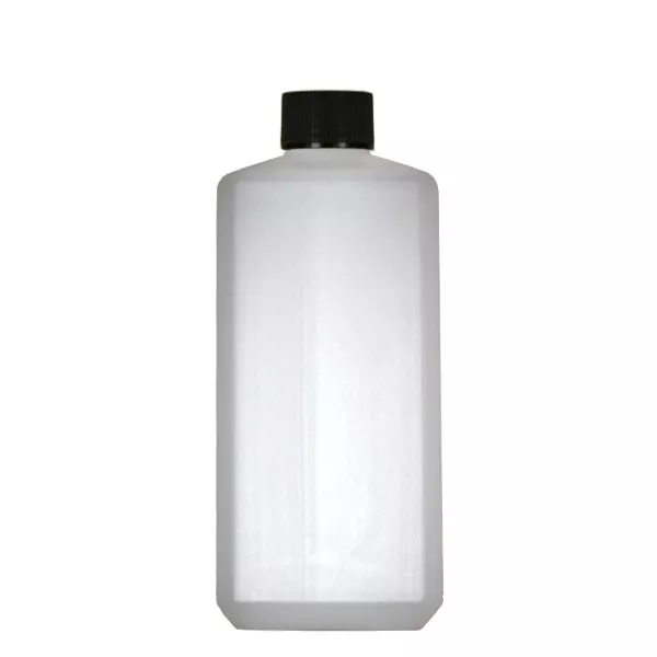 500ml Eckige Flasche PE natur, mit Verschl.