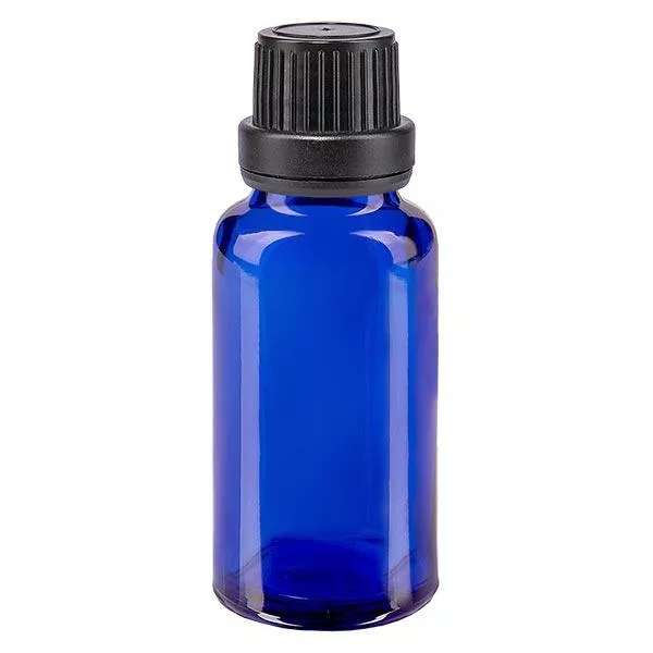 20ml blaue Tropfflasche OV schwarz/2mm ApoGlas