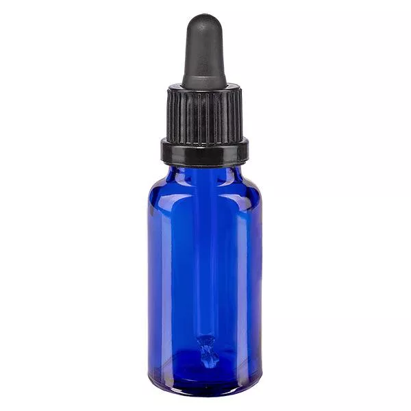 20ml blaue Pipettenflasche OV schwarz ApoGlas