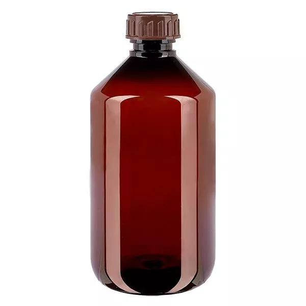 PET Flasche 500ml mit braunem Verschl. Standard