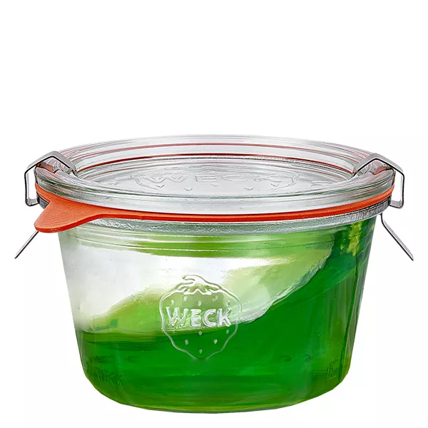 12er Set Weck Gläser 370ml Sturzgläser mit 12 Glasdeckeln, 1