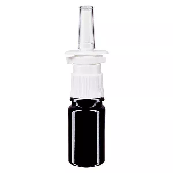 Apothekenfl. viol. 5ml Nasenzerstäuber weiss St