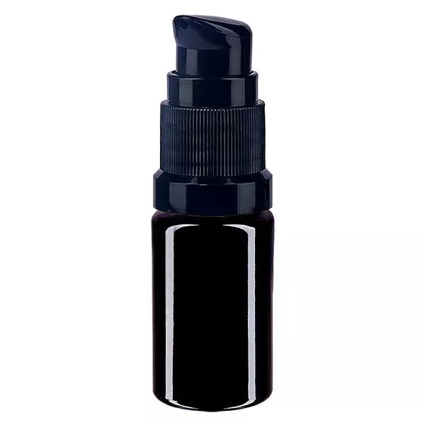 Apothekenfl. viol. 5ml PumpVerschl. schwarz St