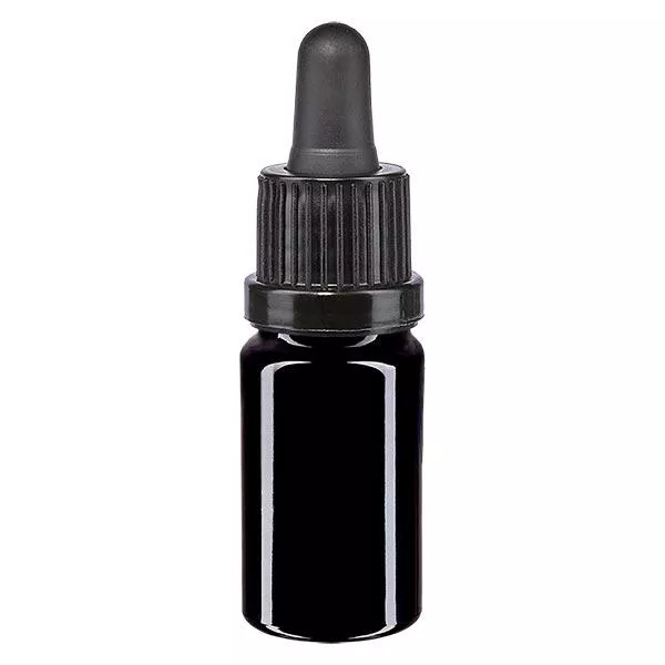 Apothekenfl. viol. 5ml Pipette schwarz OV