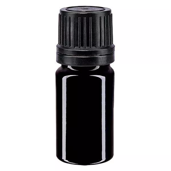 Apothekenfl. viol. 5ml Tropfv. Pr. 1mm schwarz OV