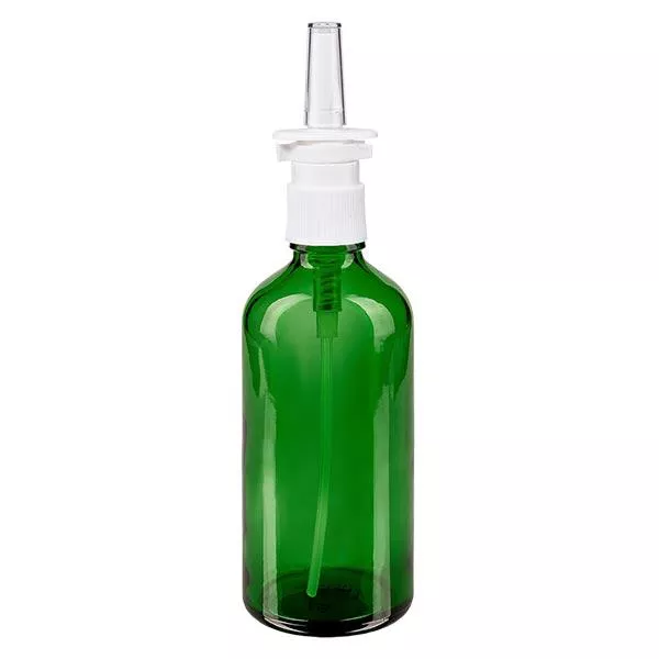 100ml gre.. Nasensprayflasche weiss/tr. STD ApoGlas