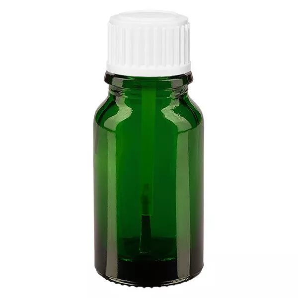 10ml grüne Pinselflasche STD weiss ApoGlas