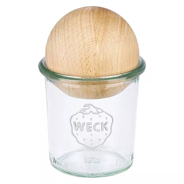 140ml Sturzglas WECK RR60 mit Holzkugel Buche