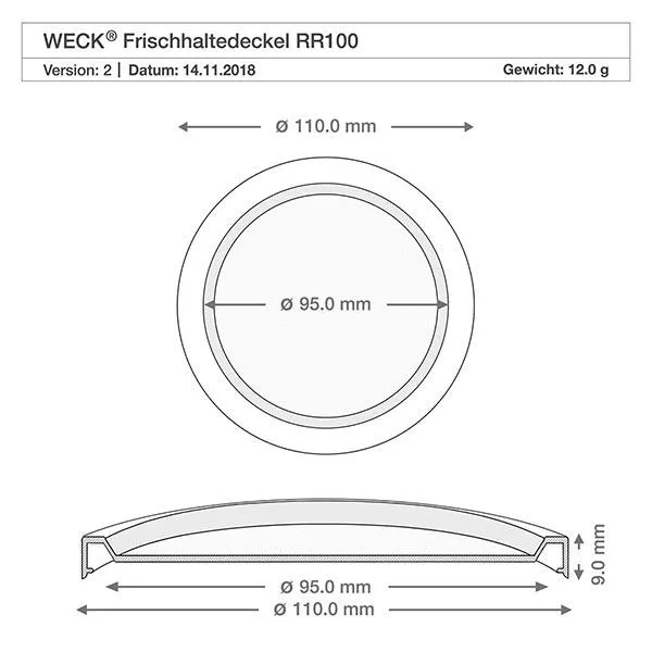 WECK/REX Frischhaltedeckel RR100