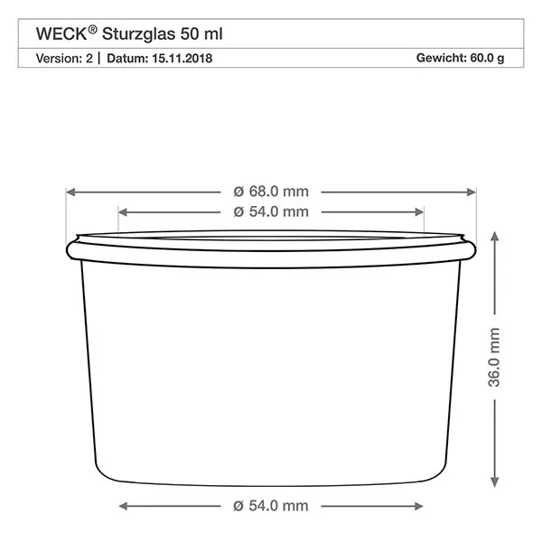 12er Set Weck Gläser 80ml Sturzgläser mit 12 Frischhaltedeck